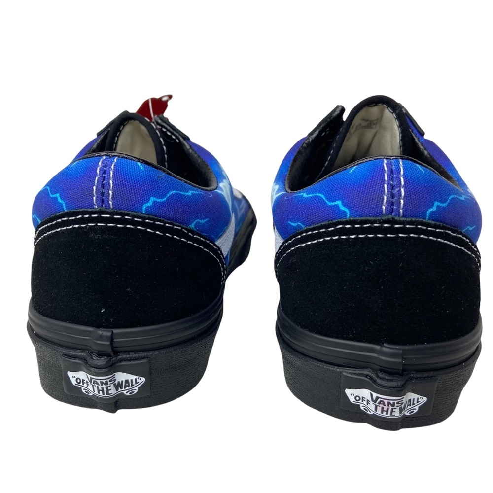 Vans Old Skool Skate Shoe Black Lightning Sneakers Blue - Picture 8 of 16